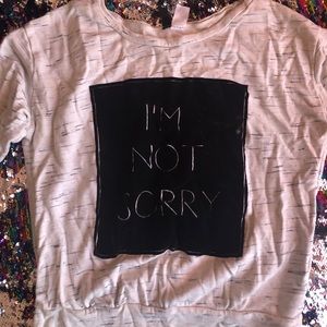 “I’m not sorry” long sleeve sweater